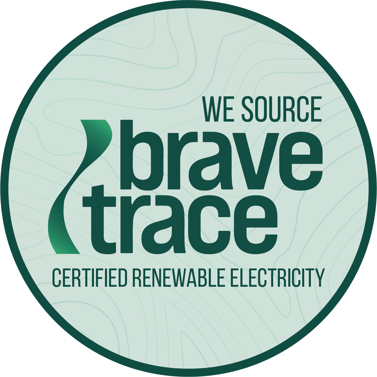 We Source BraveTrace Certified Renewable Energy